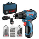 Акумулаторен винтоверт Bosch ударен с 2 батерии и зарядно, 12 V, 2 Ah, 30 Nm, 10 мм GSR 12V-30