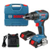 Акумулаторен винтоверт Bosch с безчетков двигател с 2 батерии и зарядно, 18 V, 2 Ah, 50 Nm, 1.5-13 мм GSR 18V-50 Professional