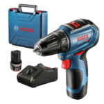 Акумулаторен винтоверт Bosch с безчетков двигател с 2 батерии и зарядно, 12 V, 2 Ah, 30 Nm, 0.8-10 мм GSR 12V-30
