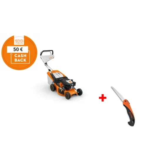 Самоходна бензинова косачка STIHL RM 248.3 T, 2.8 к.с., 46 см + Ръчен трион за овошки- сгъваем Stihl PR 16,160 мм