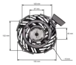 Стартер за Briggs & Stratton model 09P702, series 450E, 500E, 550E, 575E - Image 3