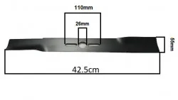Универсален нож за тревна косачка 42.5cm (+шайби)
