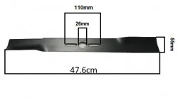 Универсален нож за тревна косачка 47.6cm (+шайби)